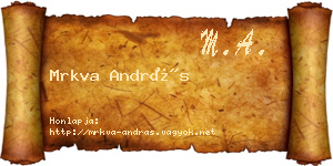 Mrkva András névjegykártya